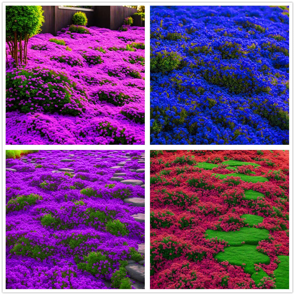 Seeds Of Strength Creeping Thyme seeds for garden bed ground cover in full sun.