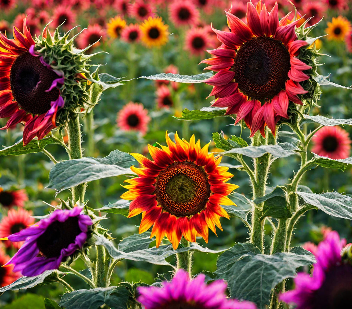 Seeds Of Strength multicolor dwarf sunflower seedling ready for sunny container blooms.