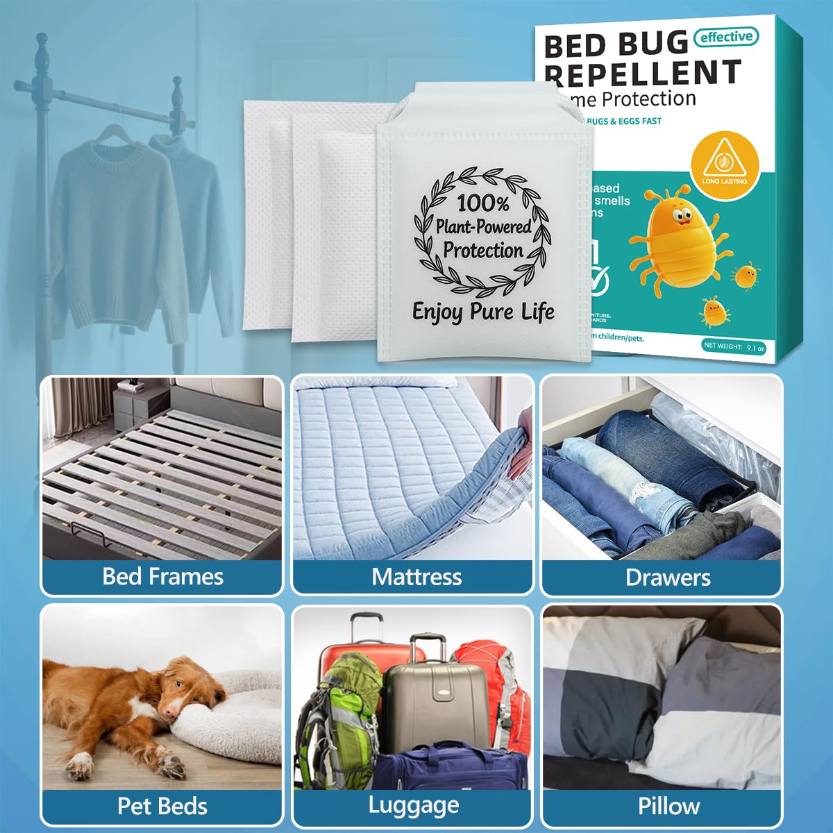 SEEKDIT 16-pack provides broad coverage for bedrooms and luggage