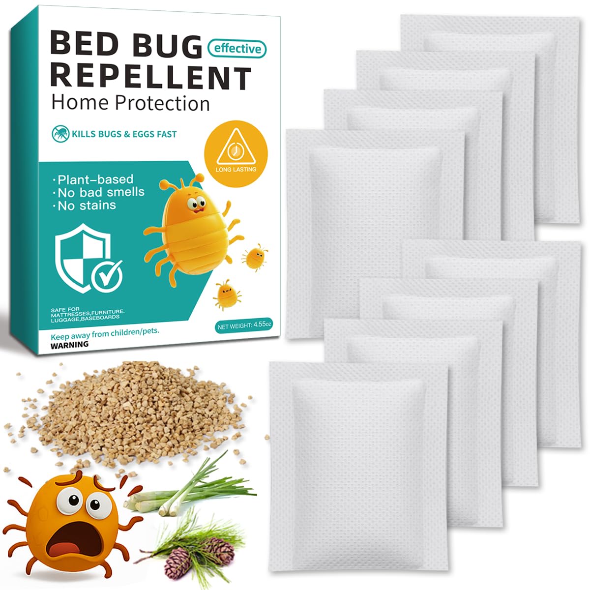 SEEKDIT bed bug repellent pouch protects mattresses for up to 60 days.