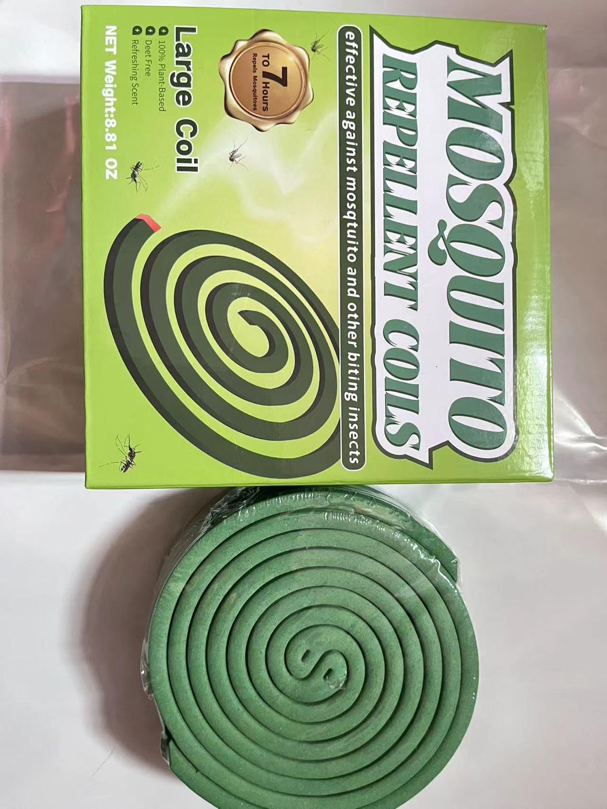 SEEKDIT citronella-based coils burn with a light herbal scent.