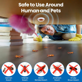 SEEKDIT roach repellent near plumbing for basement-area coverage.