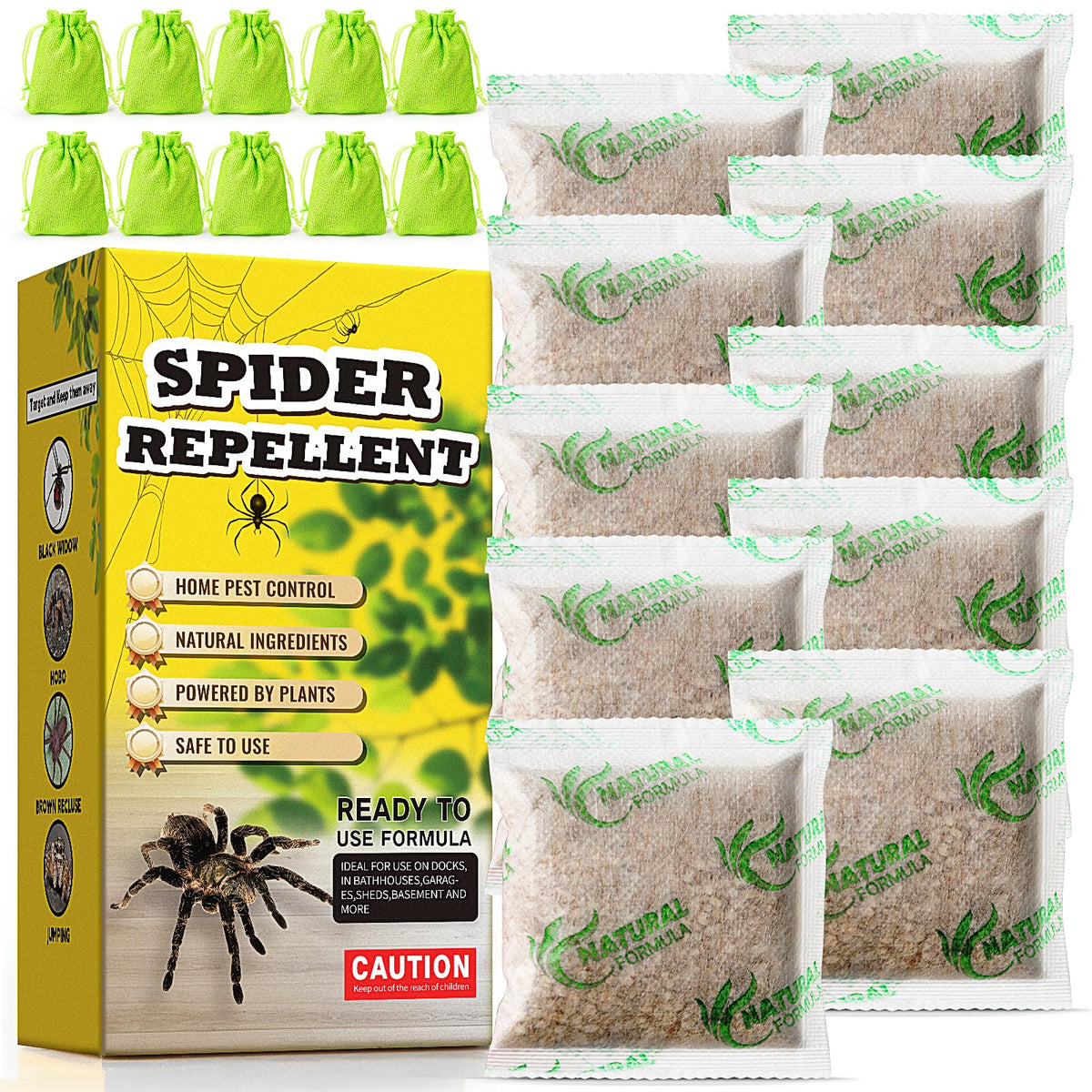 Seekdit spider repellent pouch designed for porch lights, providing long-lasting deterrence.
