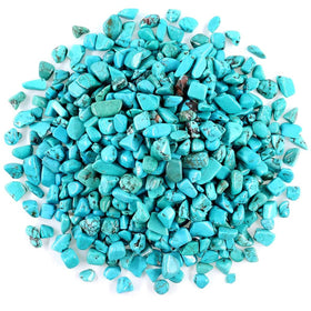 SEEKUP decorative quartz pebbles turquoise chips for vase or terrarium accents.