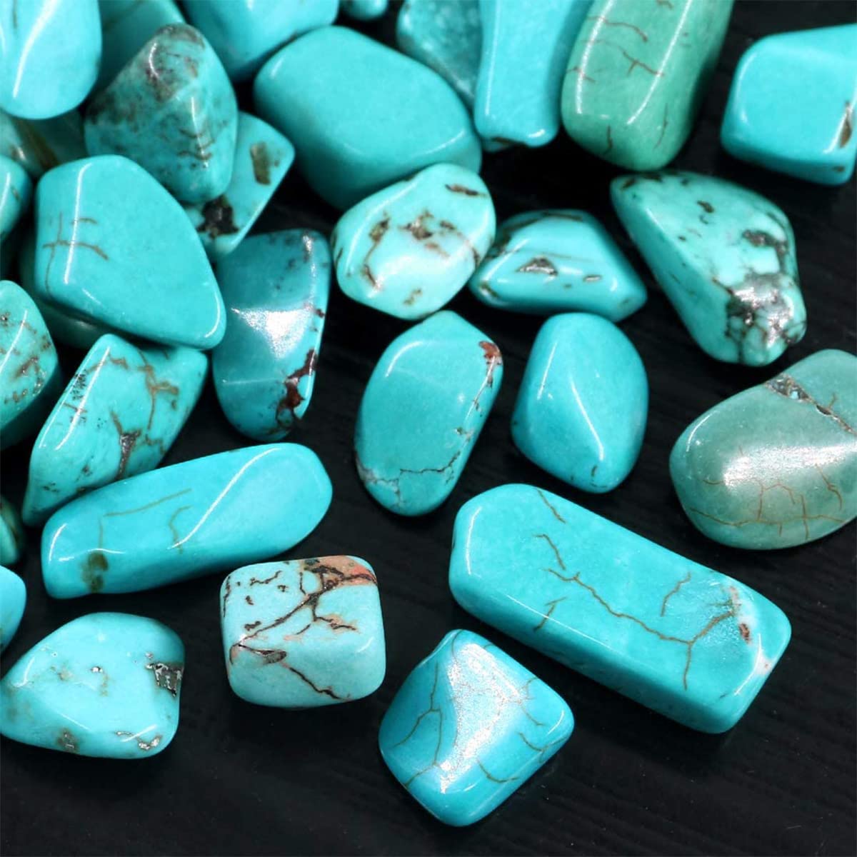 SEEKUP small quartz stones decor fish tank turquoise for vibrant displays.