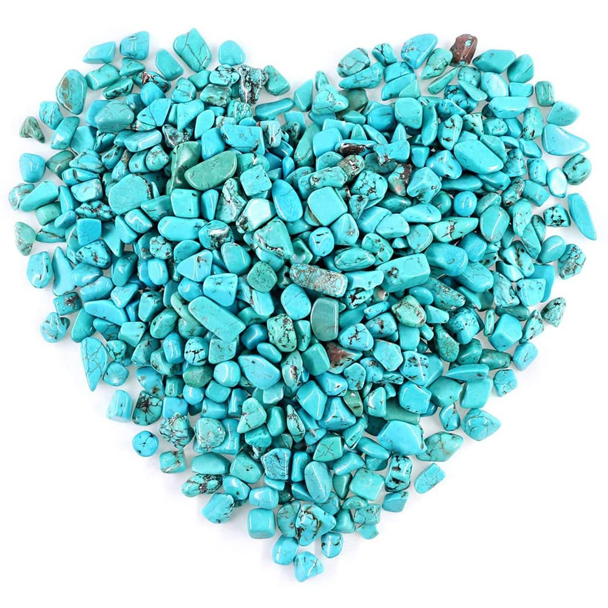 SEEKUP tumbled quartz pieces irregular turquoise ideal for jewelry design.