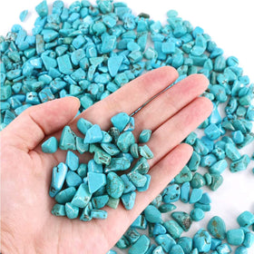 SEEKUP turquoise quartz crystal chips for crafts and creative gifts.