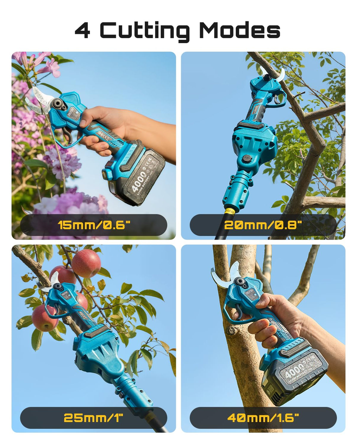 SEESII safety lock and non-slip grip enable safe pruning in any condition.