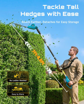 SEESII 16-inch blade enables smooth, precise cuts on dense hedges