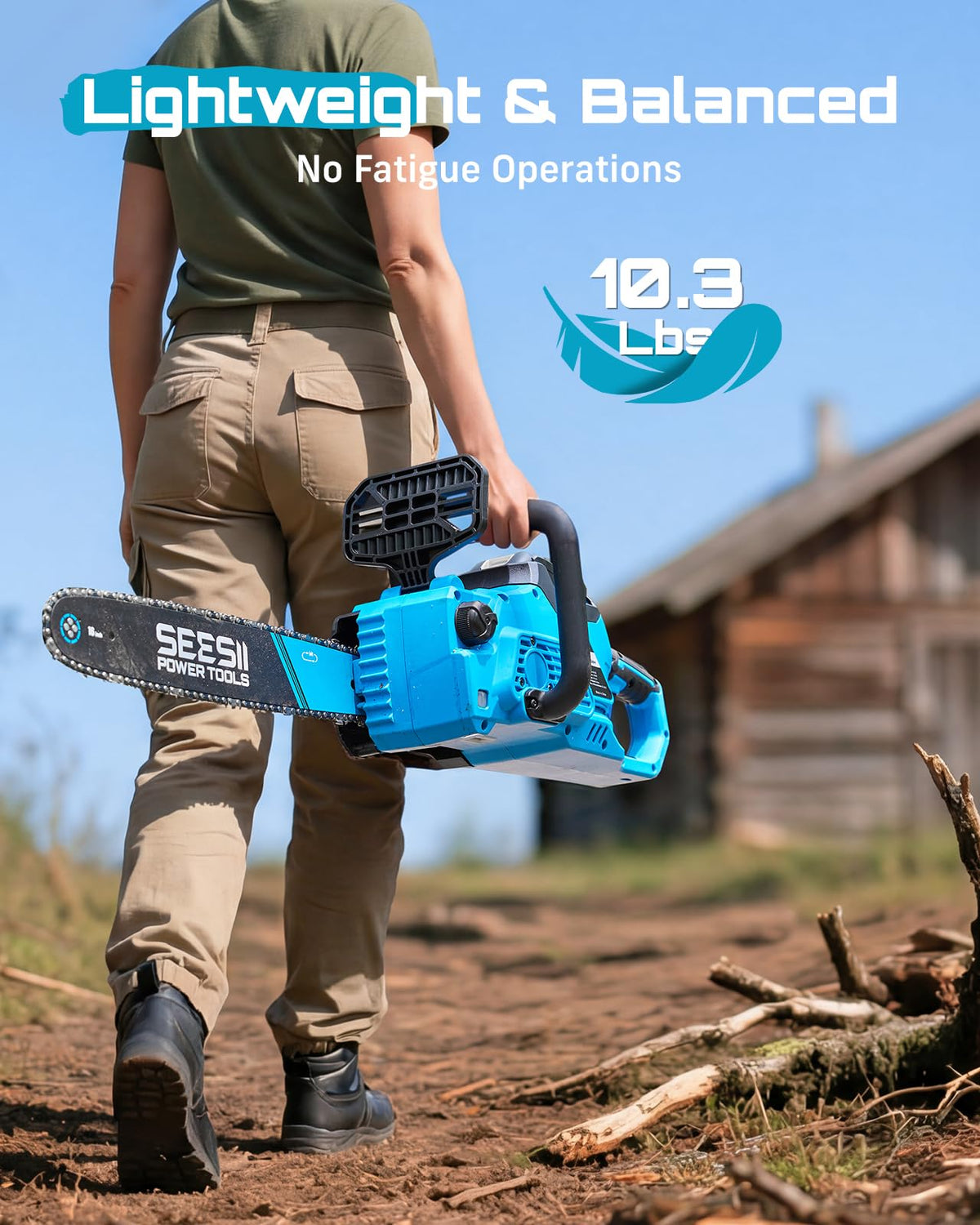 SEESII compact ergonomic design ideal for yard use