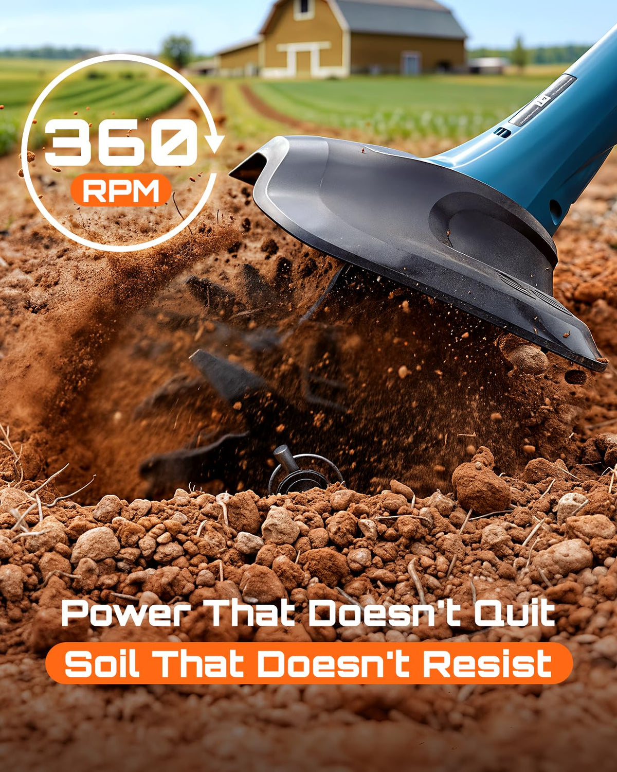 Seesii cordless tiller adjustable handle demonstrates ergonomic control for comfortable gardening.