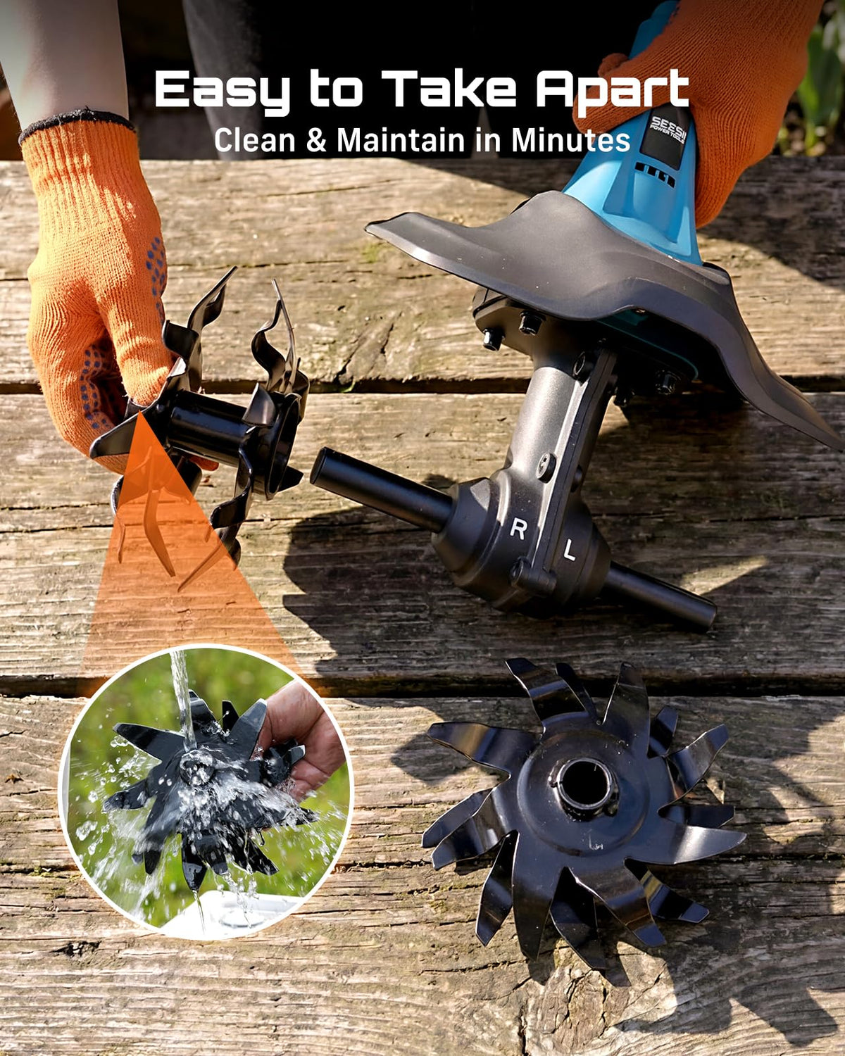 Seesii cordless design eliminates cords for flexible garden movement.