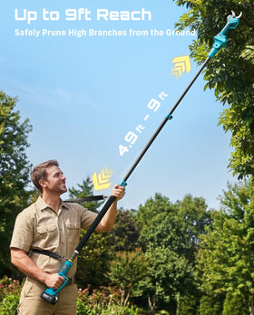 SEESII dual 4000mAh batteries power long pruning sessions.