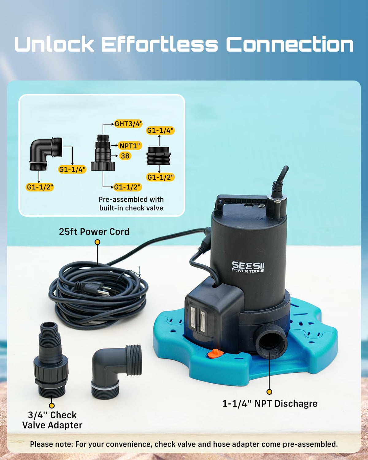 Seesii easy-install kit includes adapters for fast setup