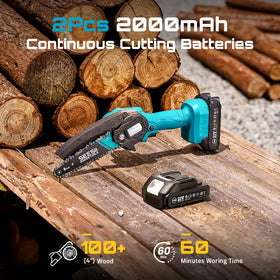 Seesii Mini Chainsaw comes with case and accessories in a secure kit.