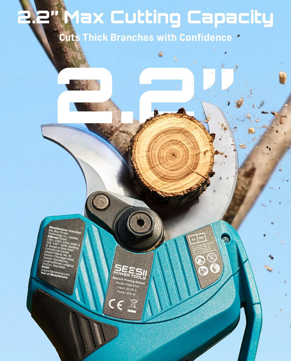 SEESII nine-foot reach tool for pruning from ground level.