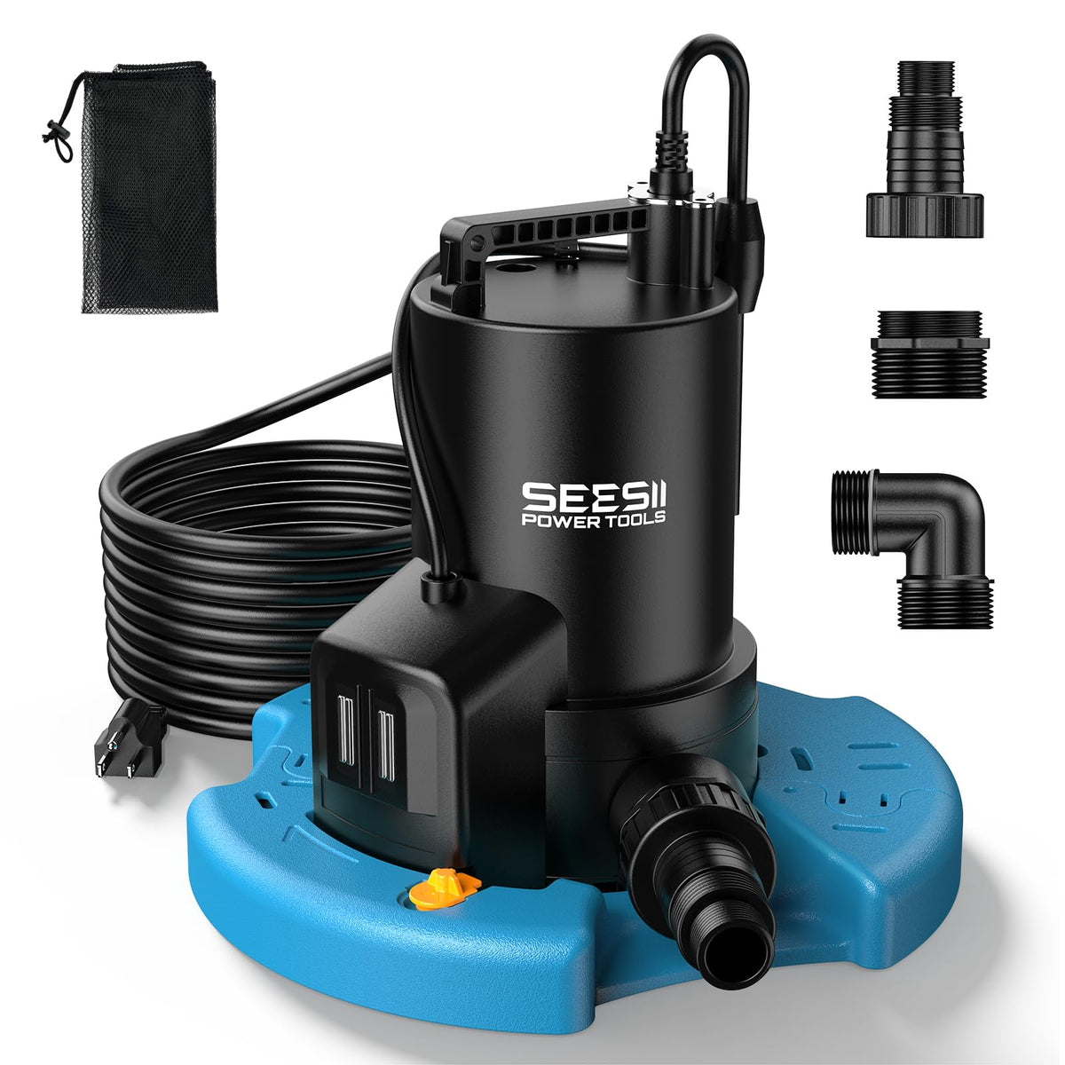 Seesii pool cover pump in auto on/off mode protects your pool cover