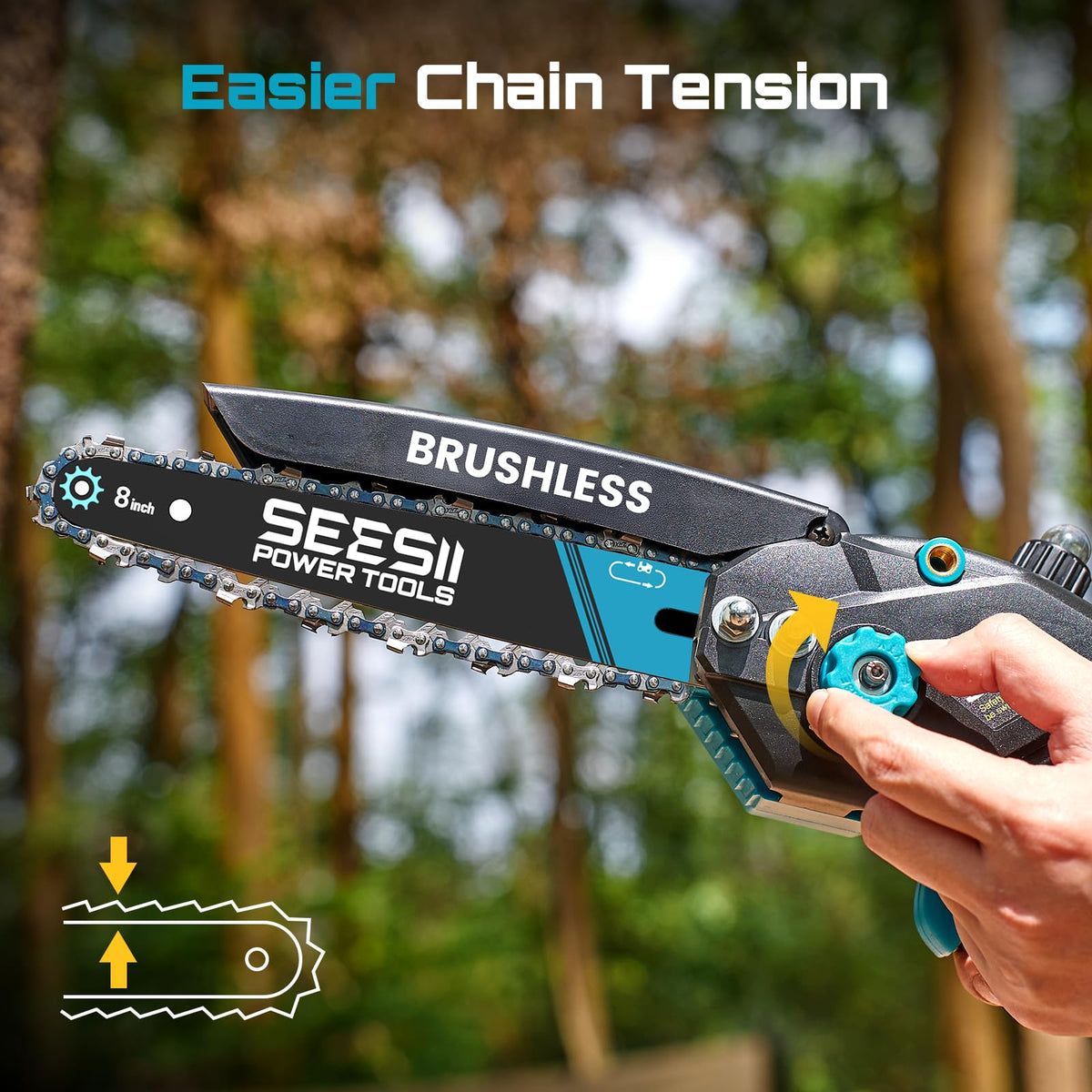Seesii safety features including security switch and splash prevention.