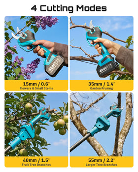 SEESII SK5 blade delivers clean cuts on thick branches.
