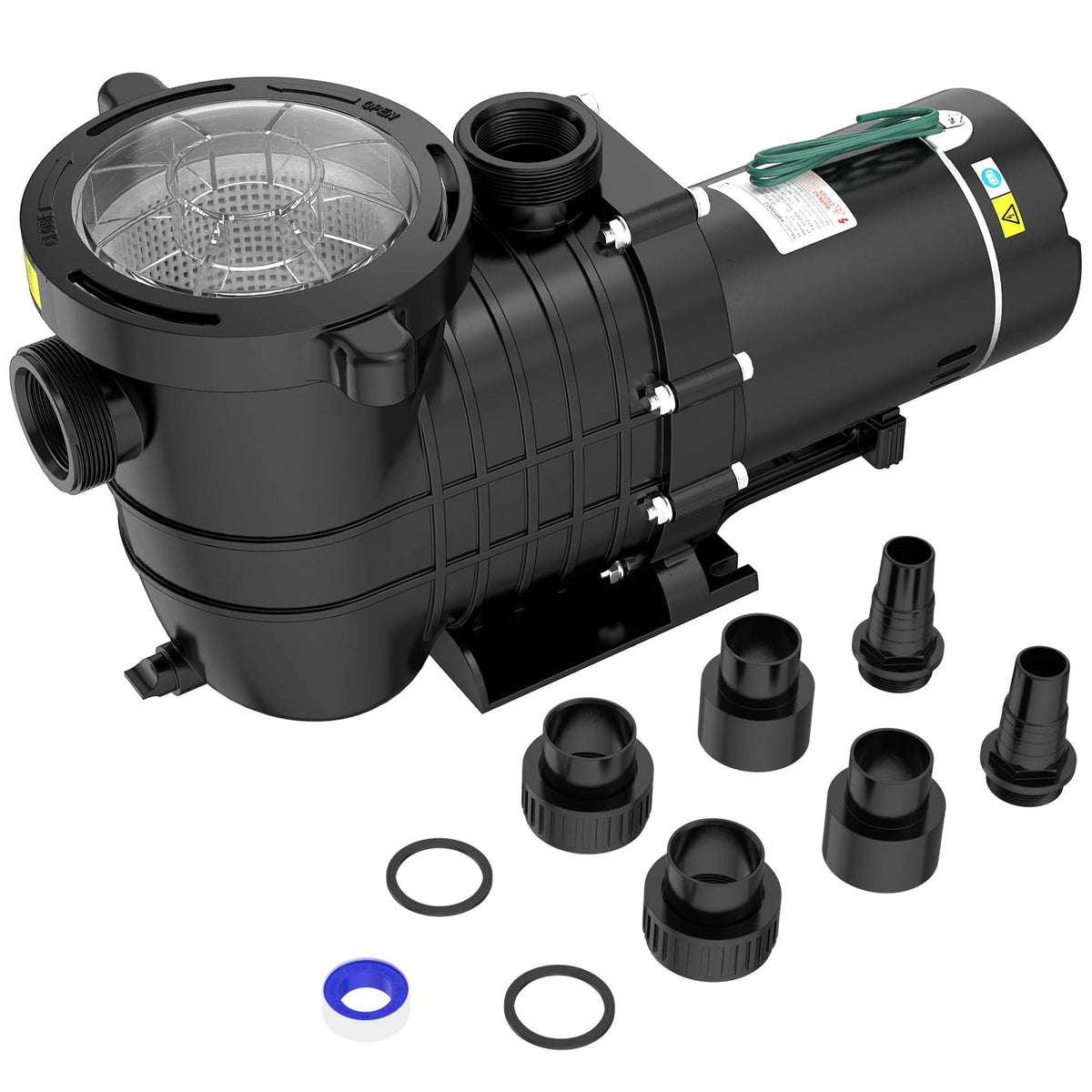 Seeutek 1.5 HP pool pump exterior view with weather-ready housing.