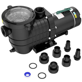 Seeutek 1.5 HP pool pump exterior view with weather-ready housing.