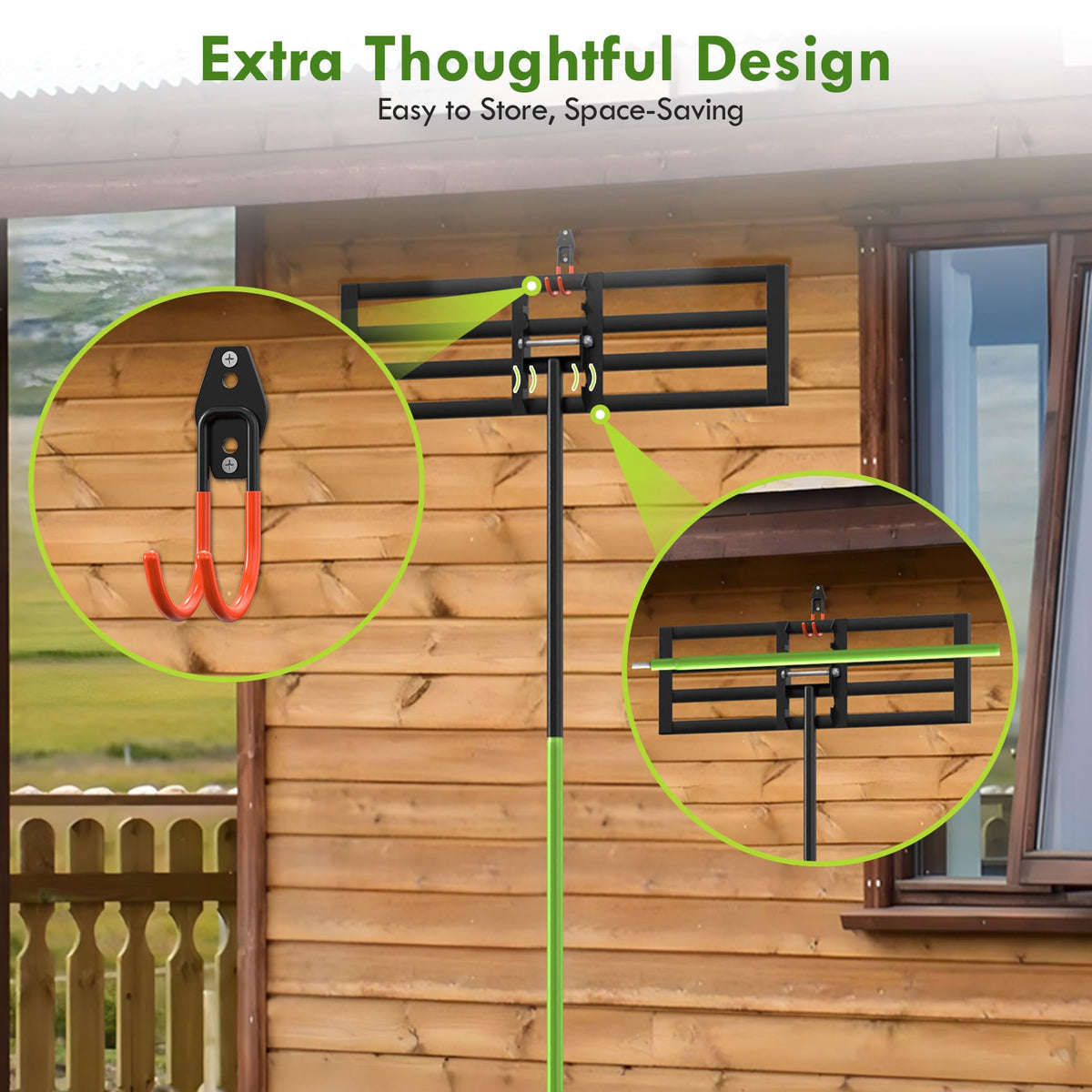 Seeutek lawn leveling rake 180-degree adjustment for versatile use