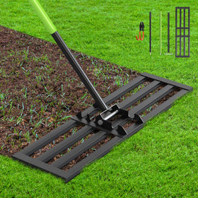 Seeutek lawn leveling rake main view for efficient soil leveling