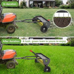 Seeutek oversized rubber wheels improve maneuverability on driveways.