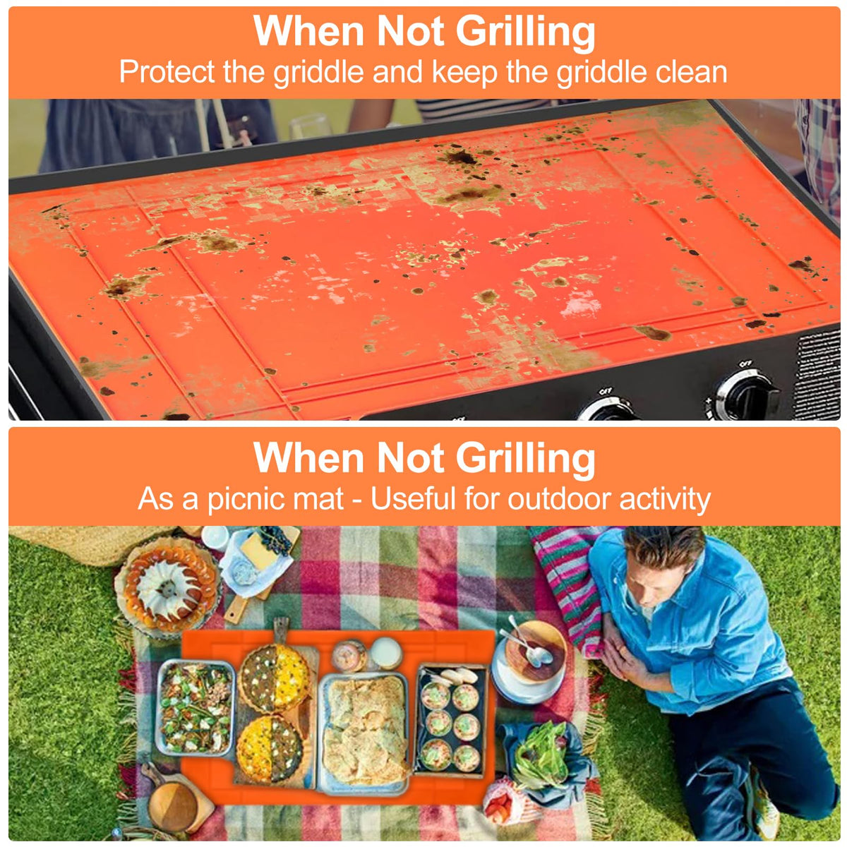 SEFONE silicone material provides durable, safe cooking surface for Blackstone grills.