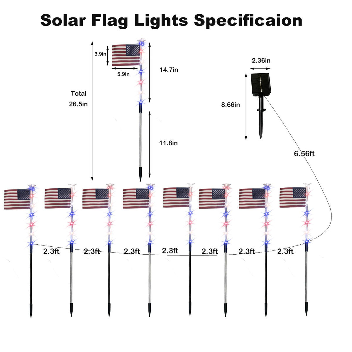 Seilvda solar powered flag lights brighten outdoor spaces without wiring