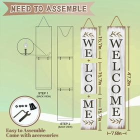 Seimip front door sign angle-ready for hanging or leaning display