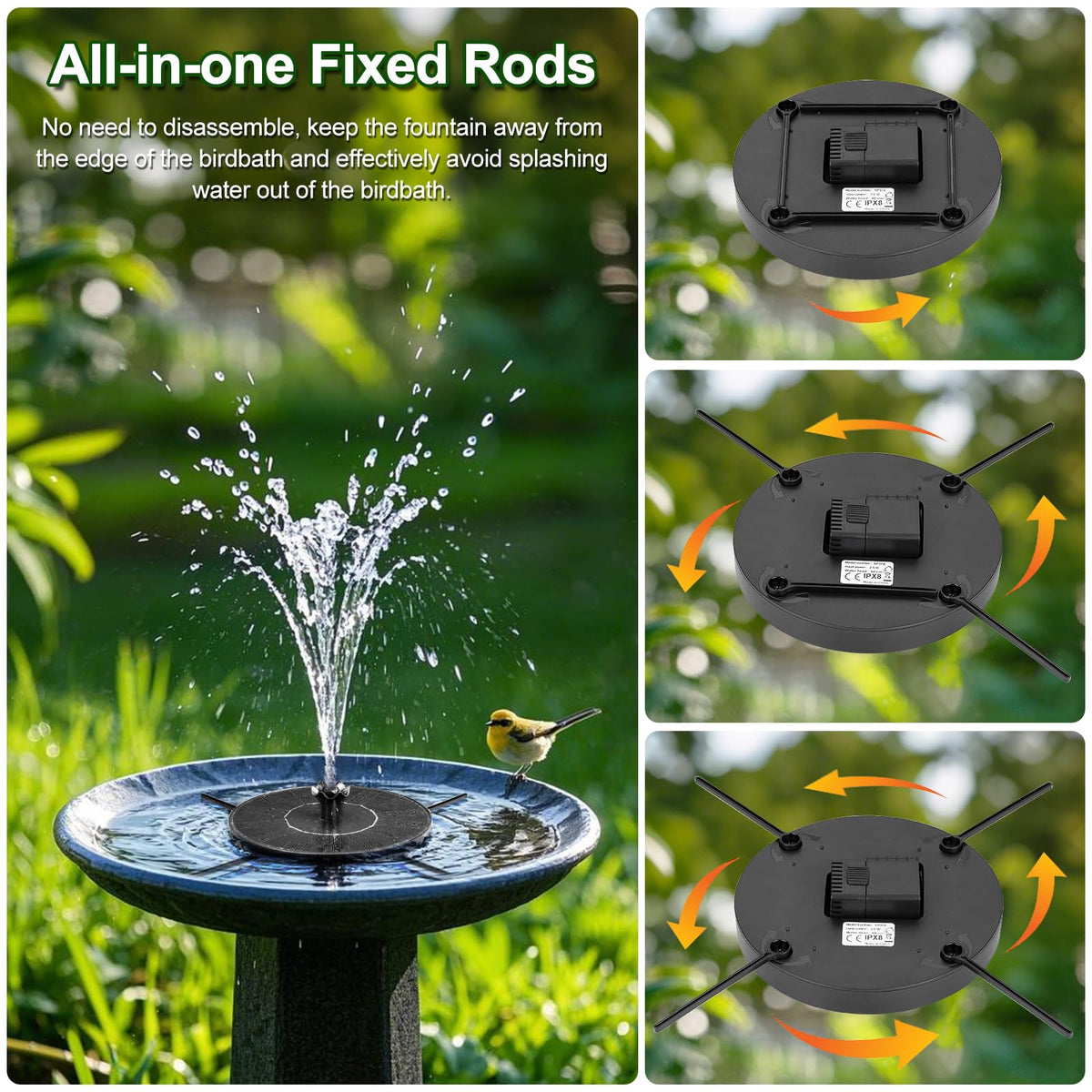 SEIRMEP six nozzles flower shaped spray for decorative garden fountain