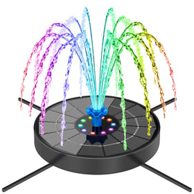 SEIRMEP solar fountain pump with 3 spray heights for a bird bath.
