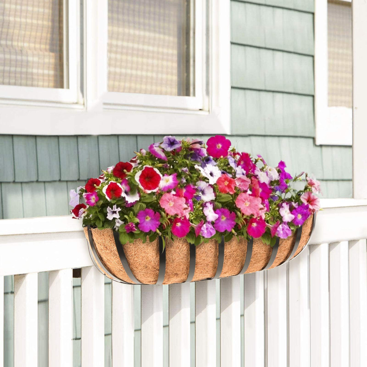 Sekcen railing planter easy installation on wall or sill