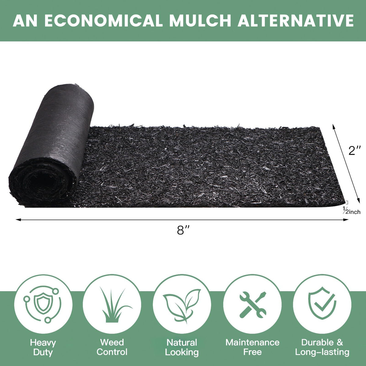 Sekcen rubber mulch roll at poolside edge providing durable surface.
