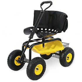 Sekey garden cart backrest supports comfortable planting sessions.