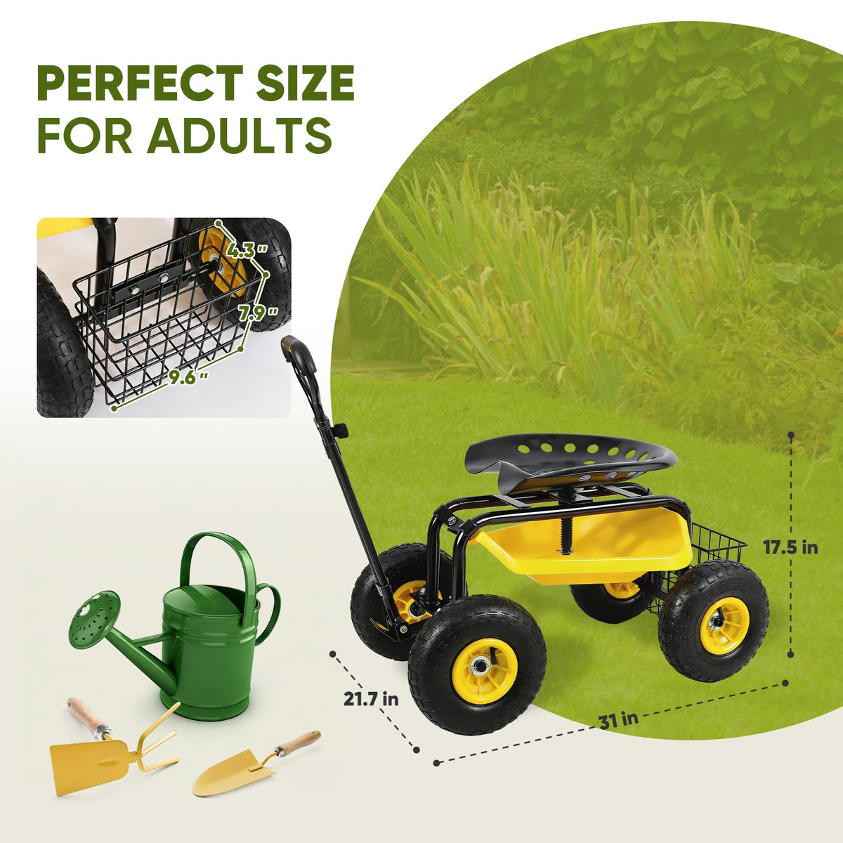 Sekey Garden Cart easy-assembly design gets you ready in minutes