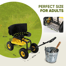 Sekey garden cart powder-coated finish for durability.