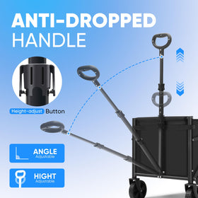 Sekey Wagon Cart with 360-degree rotating wheels for smooth movement