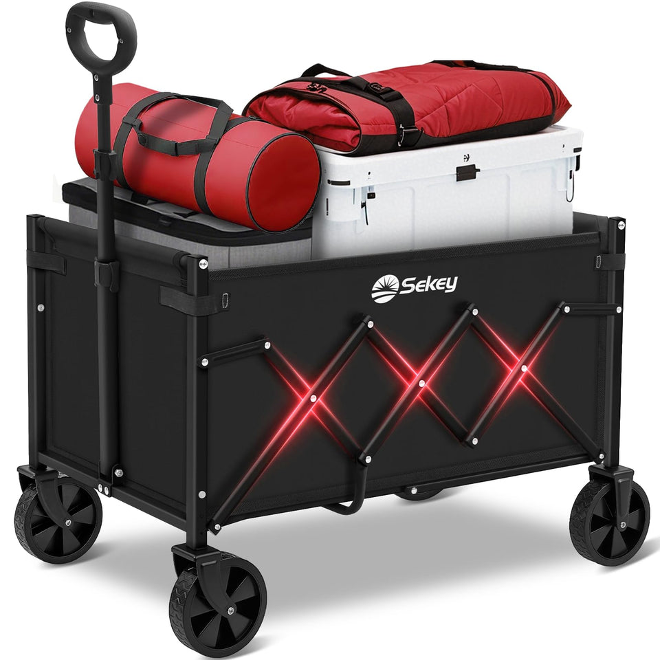 Sekey Wagon Cart with 220 lbs capacity ready for groceries and heavy loads