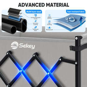 Sekey wagon folding-compact storage fits car trunk or garage.