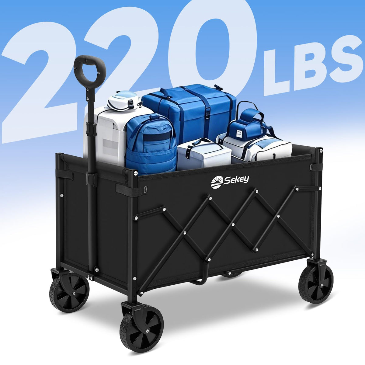 Sekey Wagon Cart lightweight at 10 lbs for easy transport