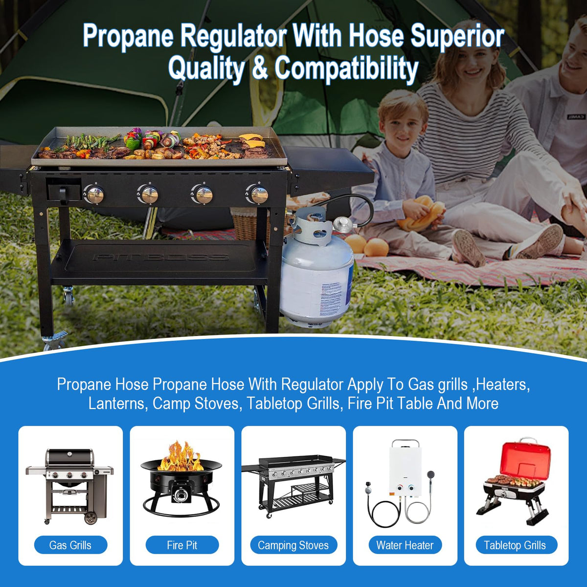 Sekvira compatible with Blackstone and Weber LP grills.