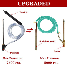 Selkie 10ft water input hose enabling controlled wet blasting.