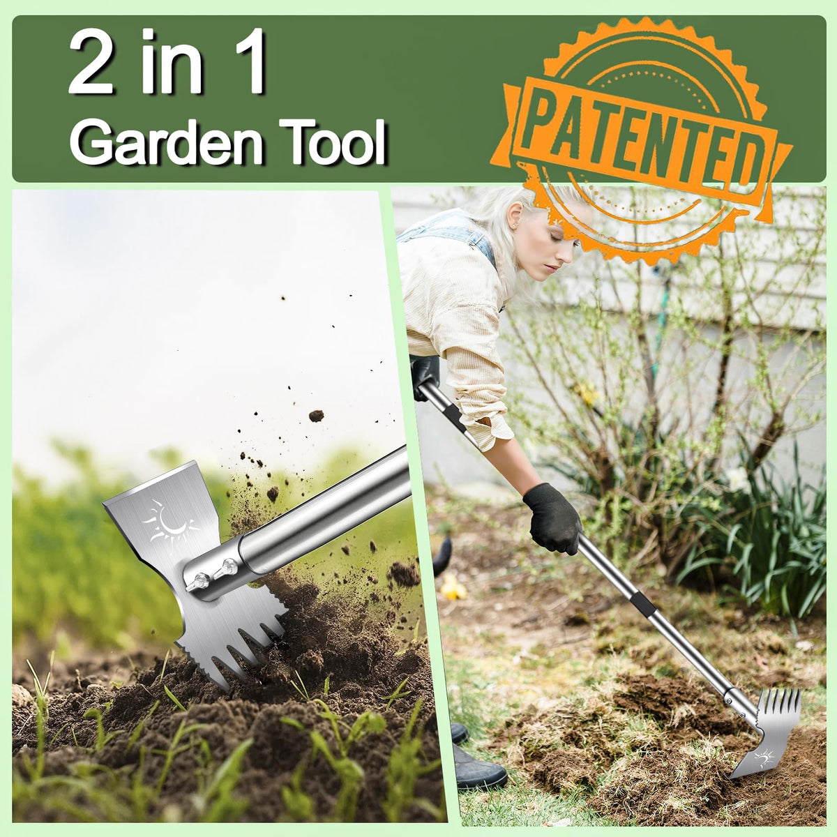 Semifrut stainless steel poles resist rust during long garden sessions.
