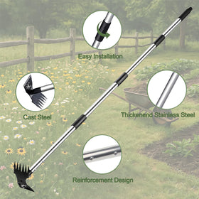 Semifrut weed puller 60in assembly shows quick screw-lock setup for fast use.