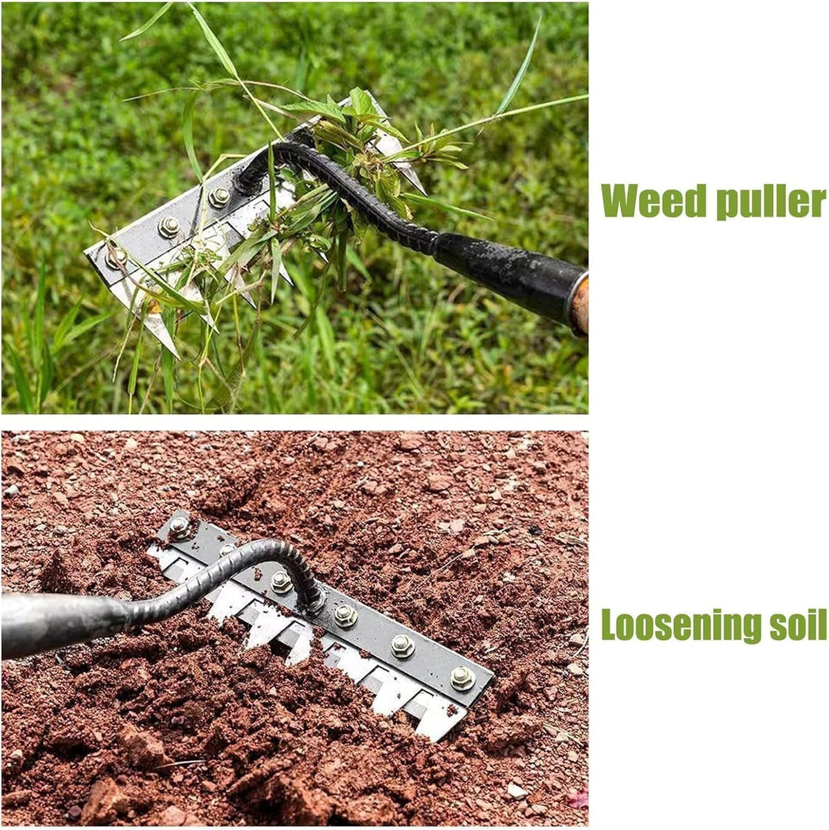 Semifrut multipurpose rake for weeding and soil care.