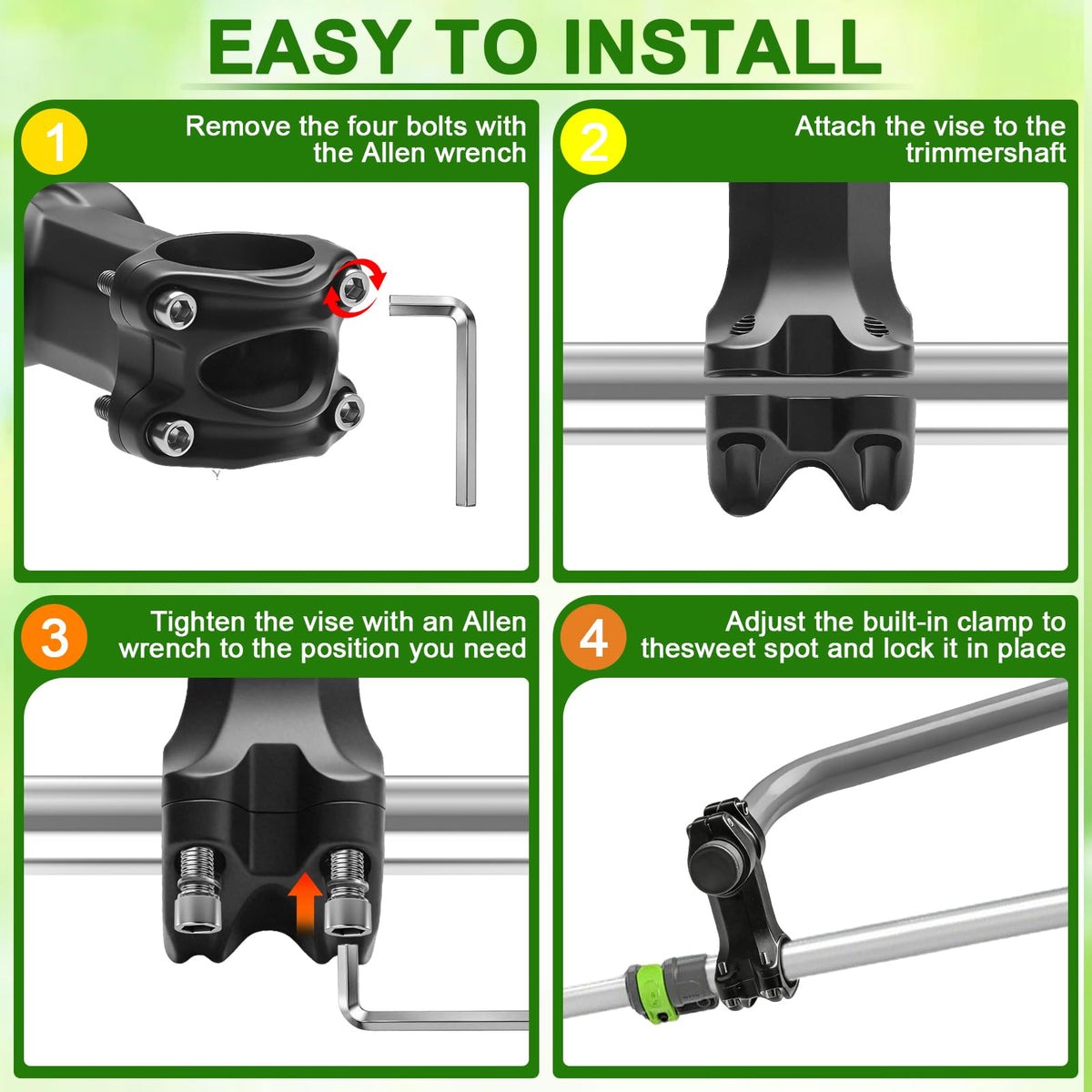 SENBOWE weed eater handle rotatable clip enhances movement flexibility