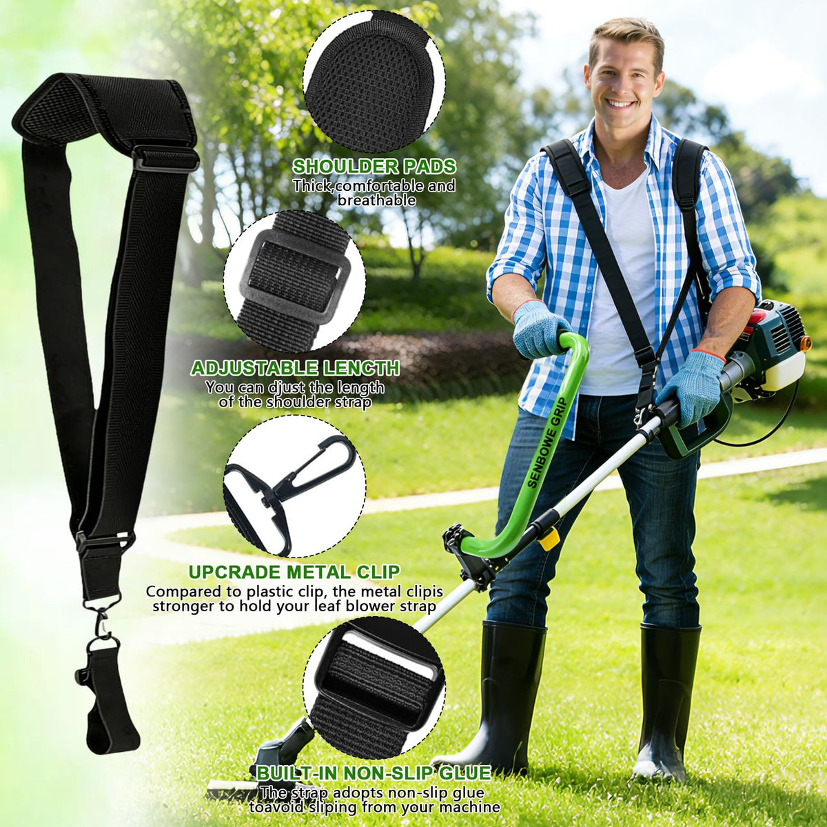 SENBOWE aluminum alloy trimmer handle is lightweight and durable