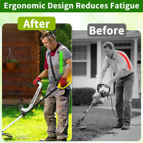 SENBOWE weed eater handle adjustable strap distributes weight to reduce fatigue.